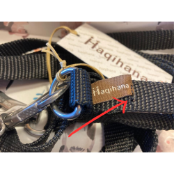 Black leash - 3m - label trapped