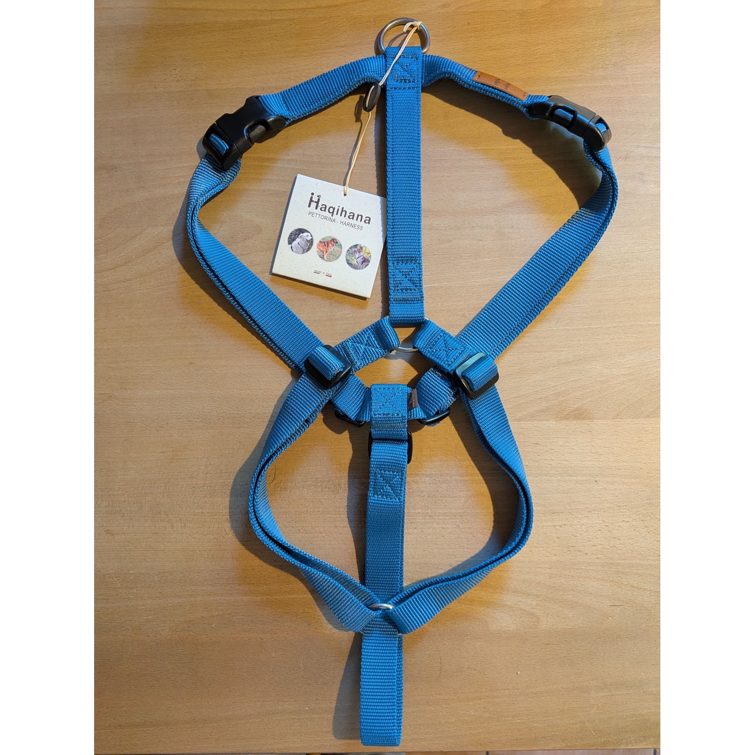 Turquoise Harness - size XL - stitching defect